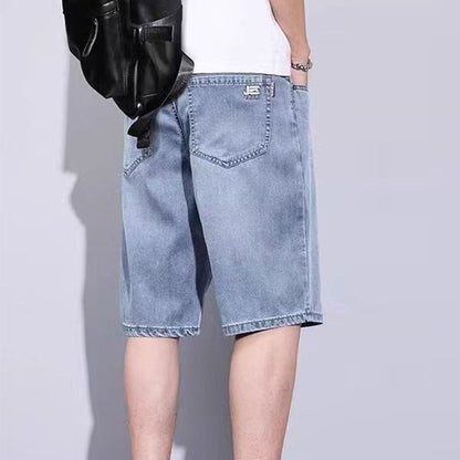 🔥50 % DE RÉDUCTION  💨Short en jean décontracté à la coupe ample pour homme👖