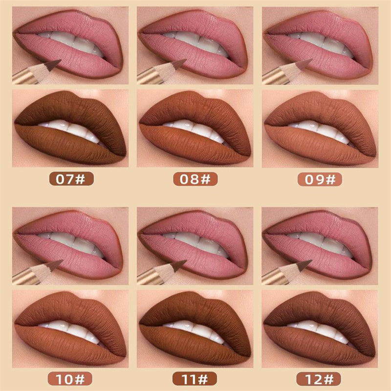 💄 50 % DE RÉDUCTION ! 💋 Coffret de 12 crayons à lèvres anti-bavures – Longue tenue et waterproof – Fini mat et application fluide – Un contour parfait pour tous les looks 💖