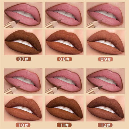 💄 50 % DE RÉDUCTION ! 💋 Coffret de 12 crayons à lèvres anti-bavures – Longue tenue et waterproof – Fini mat et application fluide – Un contour parfait pour tous les looks 💖