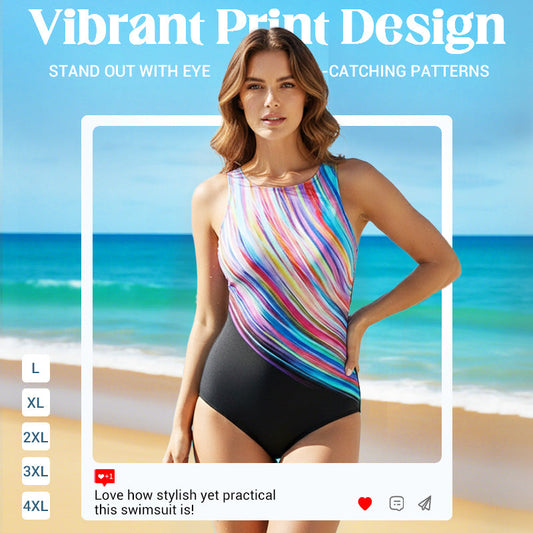 👙 56 % DE RÉDUCTION ! 🌊 Maillot de bain une pièce imprimé pour femme – Mise en valeur de la silhouette, doux et idéal pour le soleil, la baignade et la plage – un choix élégant pour les vacances ☀️