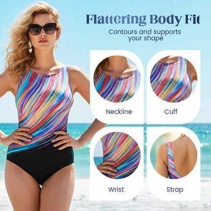 👙 56 % DE RÉDUCTION ! 🌊 Maillot de bain une pièce imprimé pour femme – Mise en valeur de la silhouette, doux et idéal pour le soleil, la baignade et la plage – un choix élégant pour les vacances ☀️