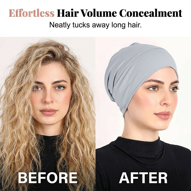 🧕 PROMO LIMITÉE 50% DE RÉDUCTION ! ✨ Bonnet Turban pour Femmes – Extensible, Doux, Anti-Dérapant ✨