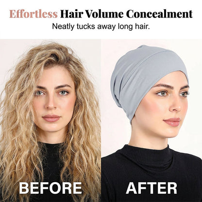 🧕 PROMO LIMITÉE 50% DE RÉDUCTION ! ✨ Bonnet Turban pour Femmes – Extensible, Doux, Anti-Dérapant ✨