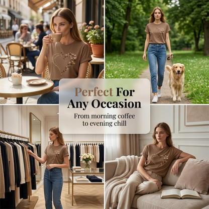 👚 50% DE RÉDUCTION ✨ Haut décontracté à manches courtes et imprimé pour femme – Léger, coloré & parfait pour l’été ou les journées décontractées 🌸