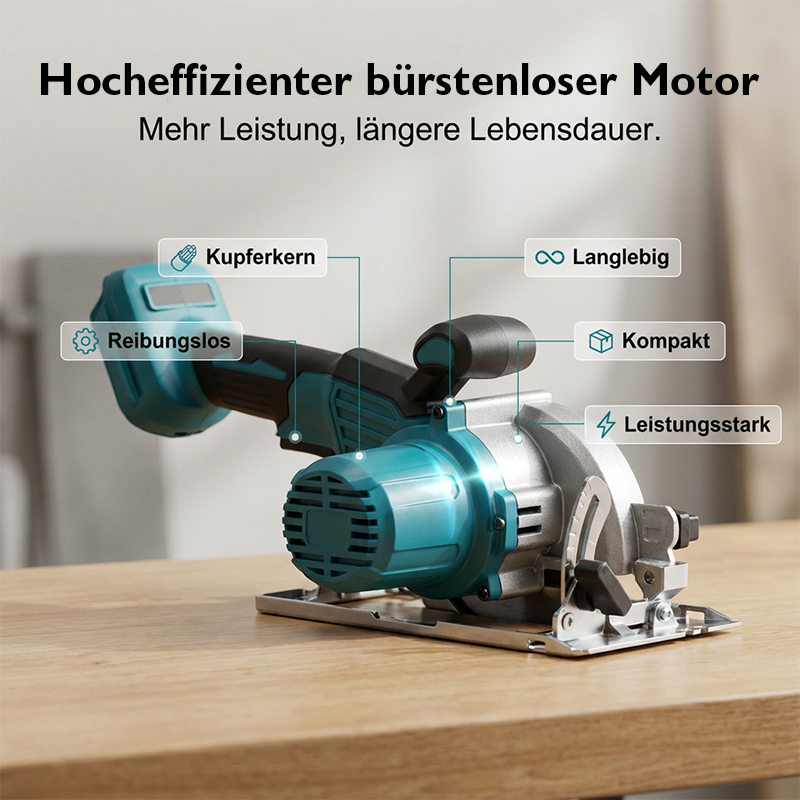 ⚡ 50 % DE RÉDUCTION ! Scie circulaire sans fil à grande vitesse avec moteur sans balais – Puissante, sans fil et précise🛠️