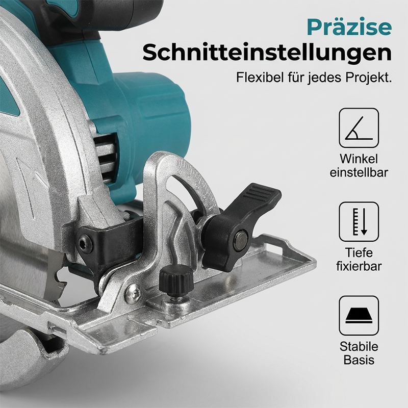 ⚡ 50 % DE RÉDUCTION ! Scie circulaire sans fil à grande vitesse avec moteur sans balais – Puissante, sans fil et précise🛠️