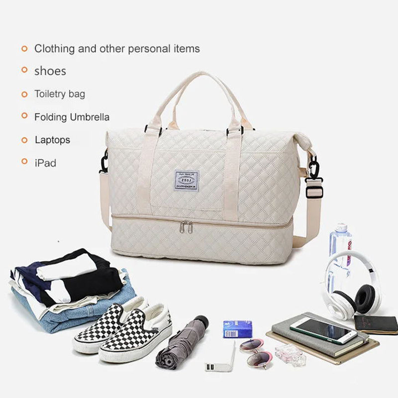 Sac de Voyage Grande Capacité ✅ Compartiments Sec & Humide | Sport, Week-end et Loisirs 👜 50 % De Réduction 🔥