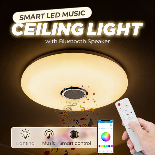 ✨Plafonnier musical LED intelligent avec haut-parleur Bluetooth