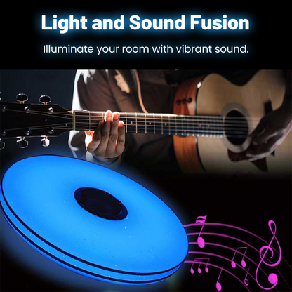 ✨Plafonnier musical LED intelligent avec haut-parleur Bluetooth