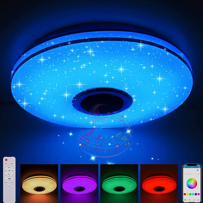 ✨Plafonnier musical LED intelligent avec haut-parleur Bluetooth