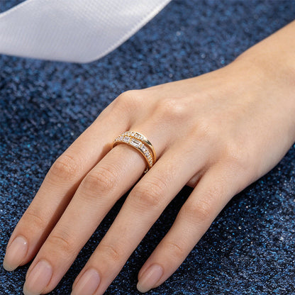 ✨Bague réglable à double rangée avec bandes entrecroisées💫
