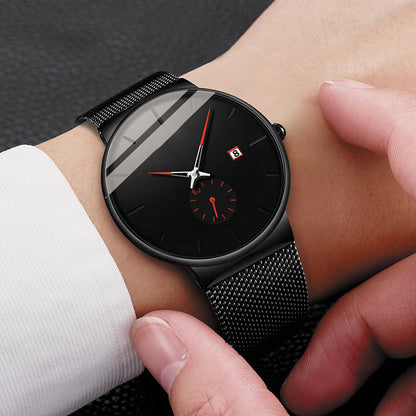 ⌚PROMO LIMITÉE -50%✨Montre Homme Minimaliste – Quartz, Acier Inoxydable, Étanche 30m, Verre Minéral, 40mm, 72g