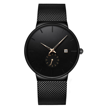⌚PROMO LIMITÉE -50%✨Montre Homme Minimaliste – Quartz, Acier Inoxydable, Étanche 30m, Verre Minéral, 40mm, 72g