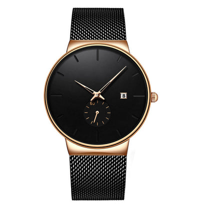 ⌚PROMO LIMITÉE -50%✨Montre Homme Minimaliste – Quartz, Acier Inoxydable, Étanche 30m, Verre Minéral, 40mm, 72g