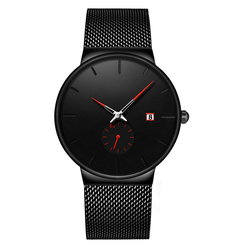 ⌚PROMO LIMITÉE -50%✨Montre Homme Minimaliste – Quartz, Acier Inoxydable, Étanche 30m, Verre Minéral, 40mm, 72g