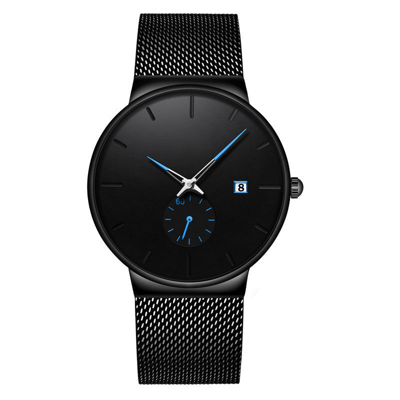 ⌚PROMO LIMITÉE -50%✨Montre Homme Minimaliste – Quartz, Acier Inoxydable, Étanche 30m, Verre Minéral, 40mm, 72g