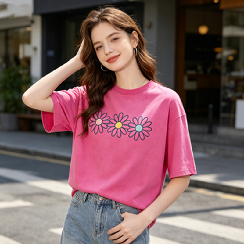👕 T-shirt à motif marguerite pour femme 🌼