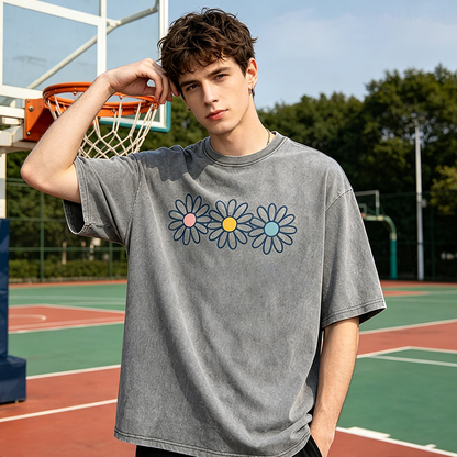 👕 T-shirt à motif marguerite pour femme 🌼