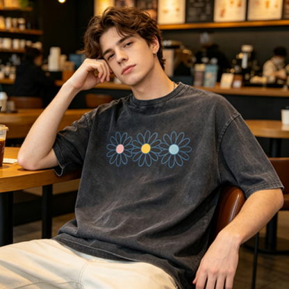 👕 T-shirt à motif marguerite pour femme 🌼
