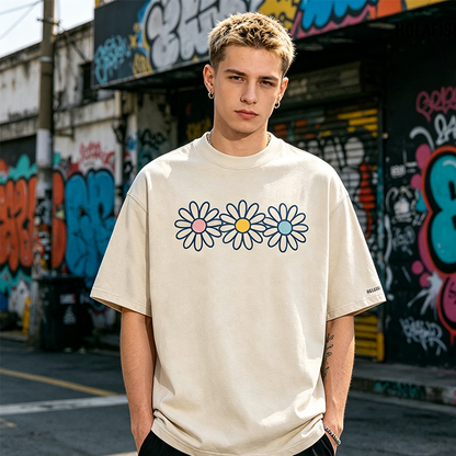 👕 T-shirt à motif marguerite pour femme 🌼