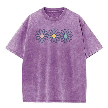 👕 T-shirt à motif marguerite pour femme 🌼