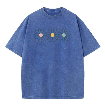 👕 T-shirt à motif marguerite pour femme 🌼