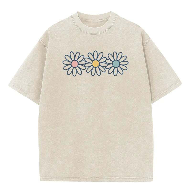 👕 T-shirt à motif marguerite pour femme 🌼
