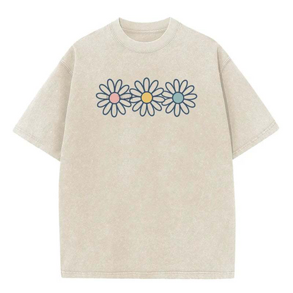 👕 T-shirt à motif marguerite pour femme 🌼