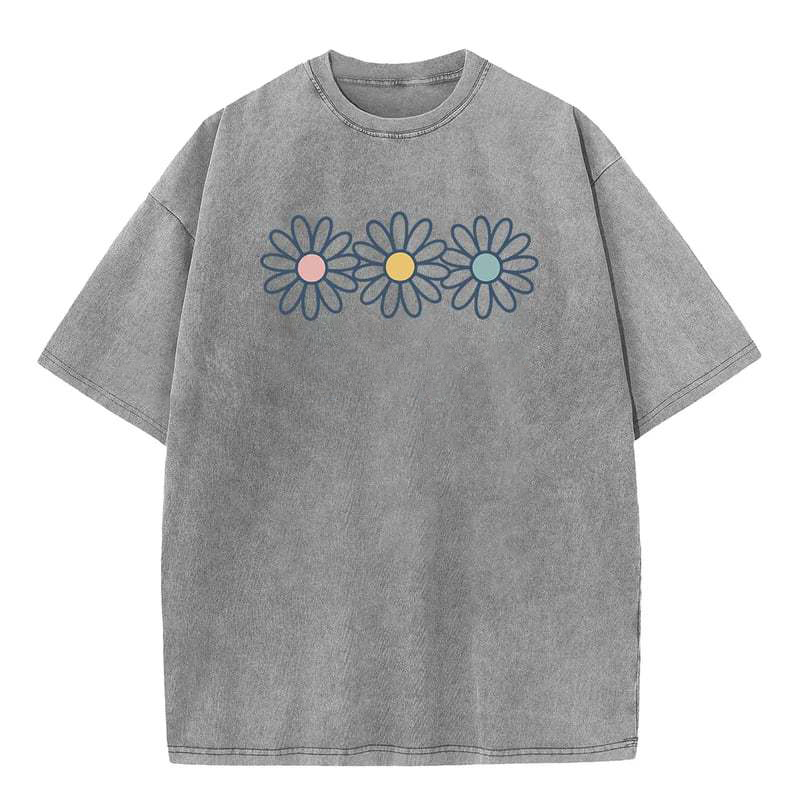 👕 T-shirt à motif marguerite pour femme 🌼