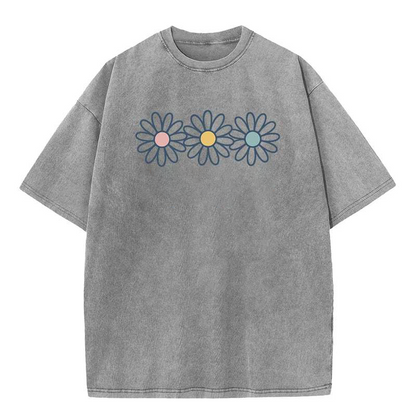 👕 T-shirt à motif marguerite pour femme 🌼
