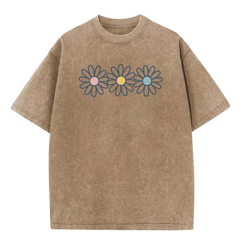 👕 T-shirt à motif marguerite pour femme 🌼