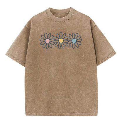👕 T-shirt à motif marguerite pour femme 🌼