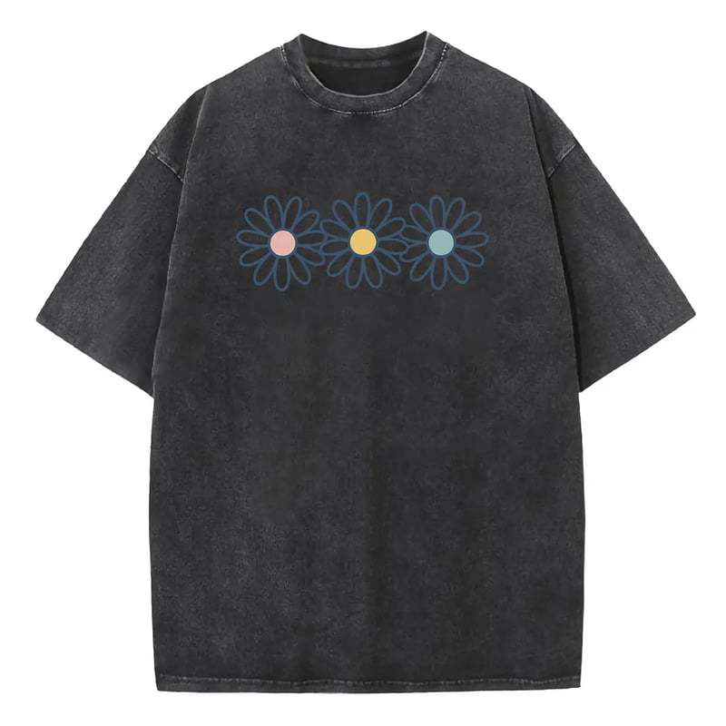 👕 T-shirt à motif marguerite pour femme 🌼