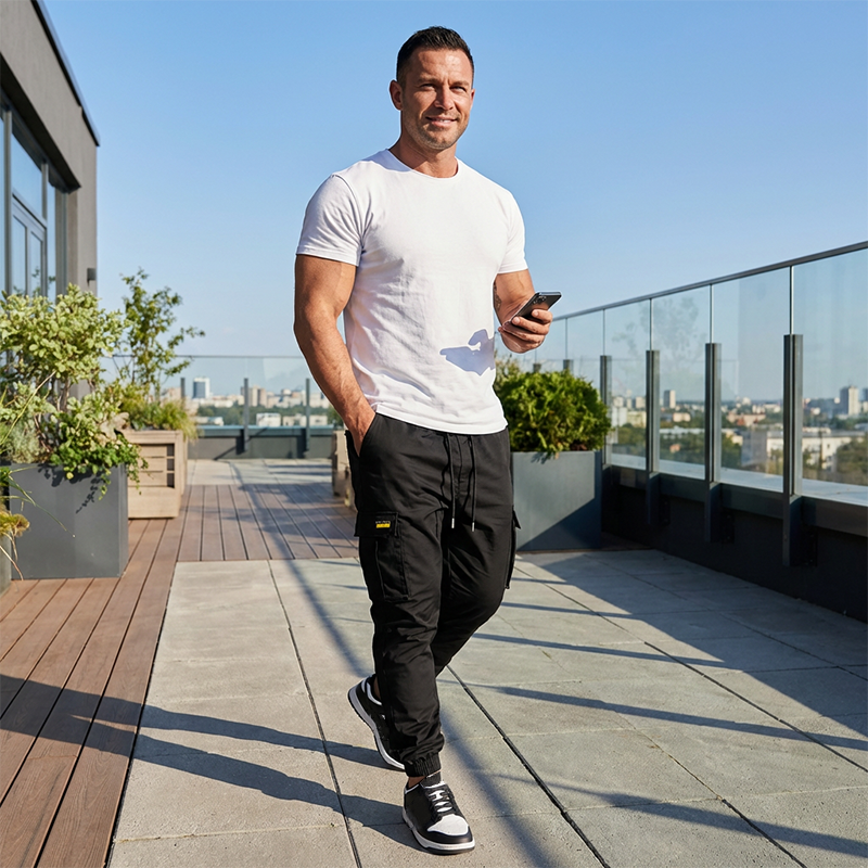 👖 Pantalon cargo décontracté pour homme avec cordon de serrage 🌿