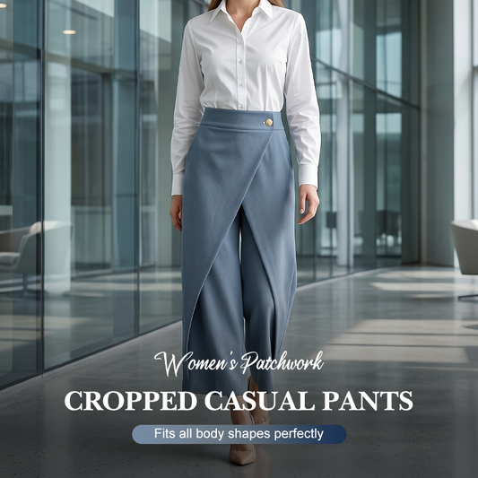 👖 Pantalon court décontracté en patchwork pour femme – Tendance, léger & parfait pour l'été 🌸