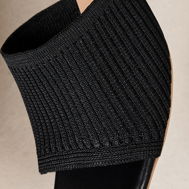 📢40 % DE RÉDUCTION ! ⏰Sandales à talons épais et bout carré en maille pour femme 👡