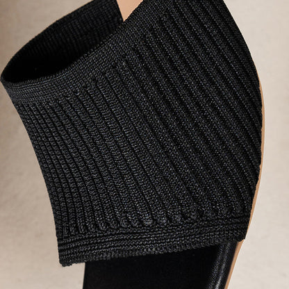 📢40 % DE RÉDUCTION ! ⏰Sandales à talons épais et bout carré en maille pour femme 👡