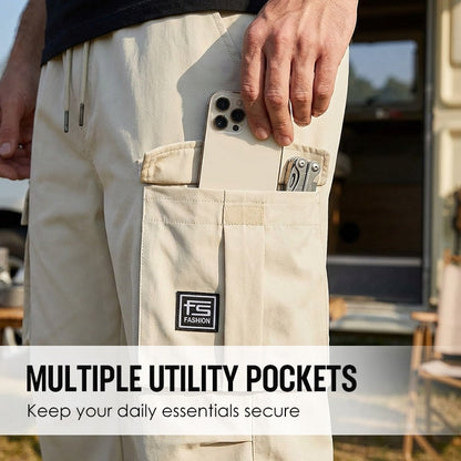 👖 50 % DE RÉDUCTION POUR UNE DURÉE LIMITÉE ! ✨ Pantalon cargo pour homme – Multipoche, extensible, décontracté ✨
