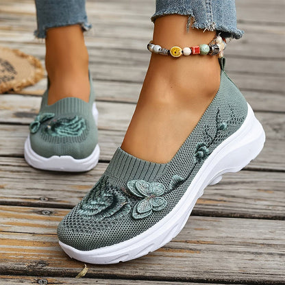 💐50% DE RÉDUCTION ! Slip-On Flyknit Femme – Semelle Mousse Mémoire & Confort Absolu 🦶✨【Offre Limitée】