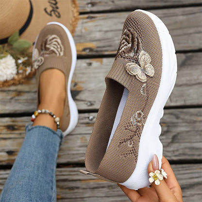 💐50% DE RÉDUCTION ! Slip-On Flyknit Femme – Semelle Mousse Mémoire & Confort Absolu 🦶✨【Offre Limitée】