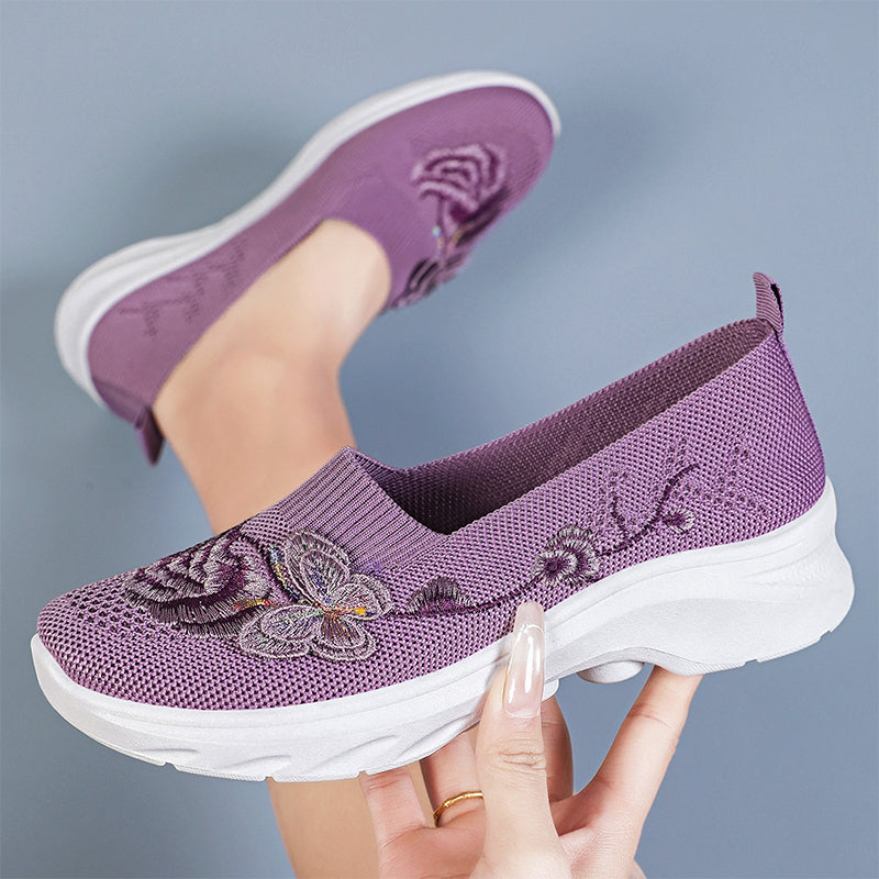 💐50% DE RÉDUCTION ! Slip-On Flyknit Femme – Semelle Mousse Mémoire & Confort Absolu 🦶✨【Offre Limitée】