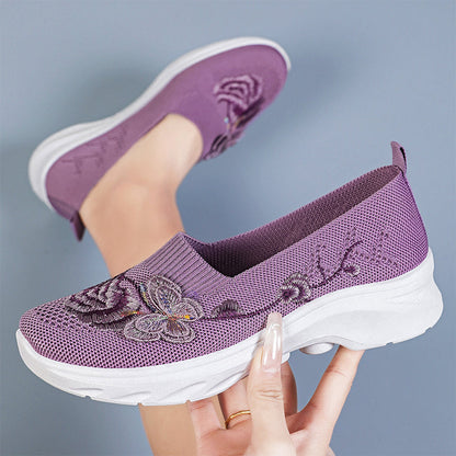 💐50% DE RÉDUCTION ! Slip-On Flyknit Femme – Semelle Mousse Mémoire & Confort Absolu 🦶✨【Offre Limitée】