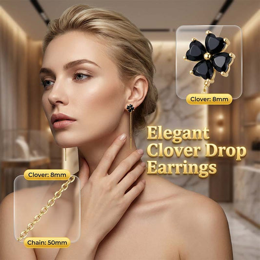 ✨Boucles d'Oreilles Fil Trèfle à Quatre Feuilles Élégantes