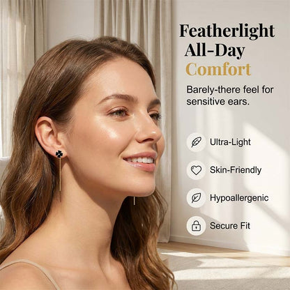 ✨Boucles d'Oreilles Fil Trèfle à Quatre Feuilles Élégantes