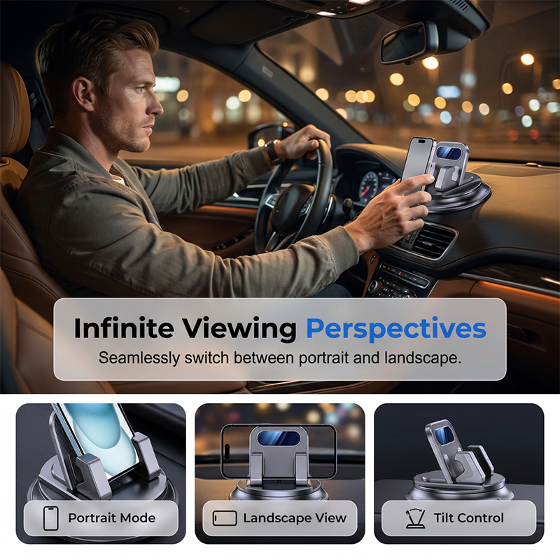 📱 PROMO LIMITÉE 50% DE RÉDUCTION ! 🚗 Support Téléphone Voiture Rotatif pour Tableau de Bord – Installation Rapide, Antidérapant & 360° Réglable ⚡