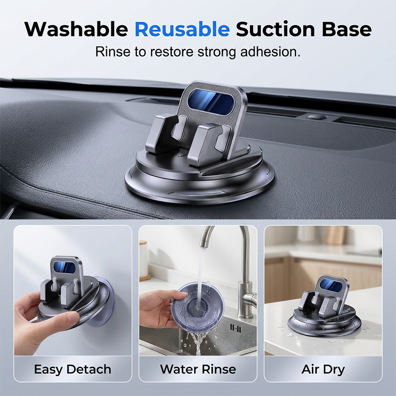 📱 PROMO LIMITÉE 50% DE RÉDUCTION ! 🚗 Support Téléphone Voiture Rotatif pour Tableau de Bord – Installation Rapide, Antidérapant & 360° Réglable ⚡