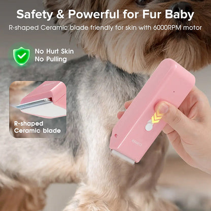 🐾✂️ PROMO FLASH 55% ! Tondeuse Animaux Silencieuse & Sans Fil – Lame Céramique, Étanche IPX7, Autonomie 90 min, Charge USB 🔋