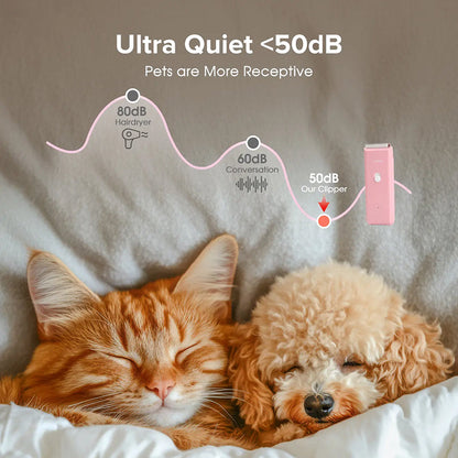 🐾✂️ PROMO FLASH 55% ! Tondeuse Animaux Silencieuse & Sans Fil – Lame Céramique, Étanche IPX7, Autonomie 90 min, Charge USB 🔋