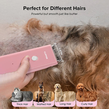 🐾✂️ PROMO FLASH 55% ! Tondeuse Animaux Silencieuse & Sans Fil – Lame Céramique, Étanche IPX7, Autonomie 90 min, Charge USB 🔋