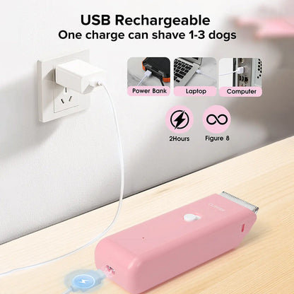 🐾✂️ PROMO FLASH 55% ! Tondeuse Animaux Silencieuse & Sans Fil – Lame Céramique, Étanche IPX7, Autonomie 90 min, Charge USB 🔋